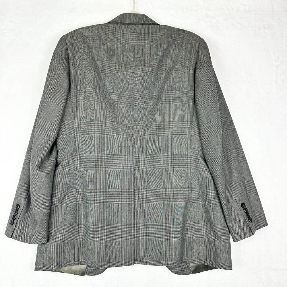 Vintage Ralph Lauren Polo University Club Mens Houndstooth Blazer Size 40